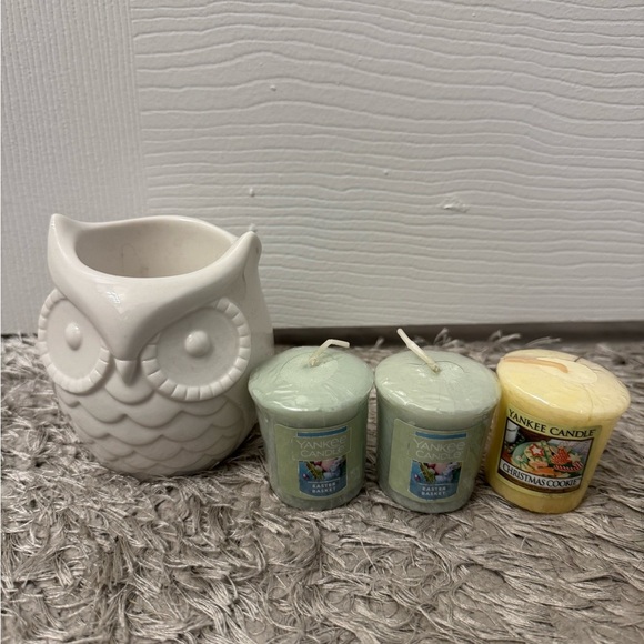 Yankee Candle Owl Candle Holder Set! - Picture 2 of 3